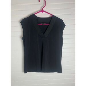 Banana Republic Black Sleeveless Top V Neck Blouse XS